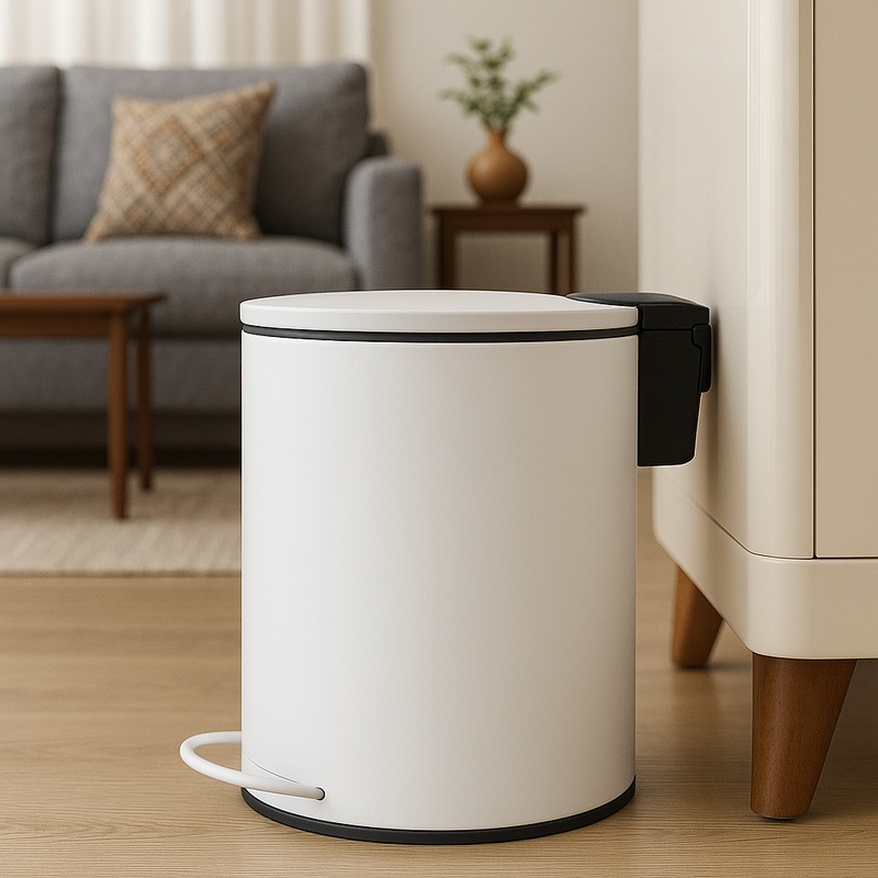 3L Soft Close Pedal Bin White