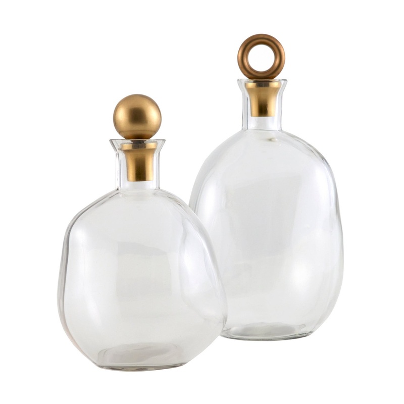 Arteriors 4789 Frances Decanter, set of 2 Clear