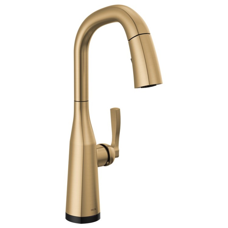 Bar Faucet Stryke Prep 1 Lever ADA CALGreen Lumicoat Champagne Bronze Touch2O with Touchless/MagnaTite Docking/VoiceIQ Compatible 1.8 Gallons per Minute