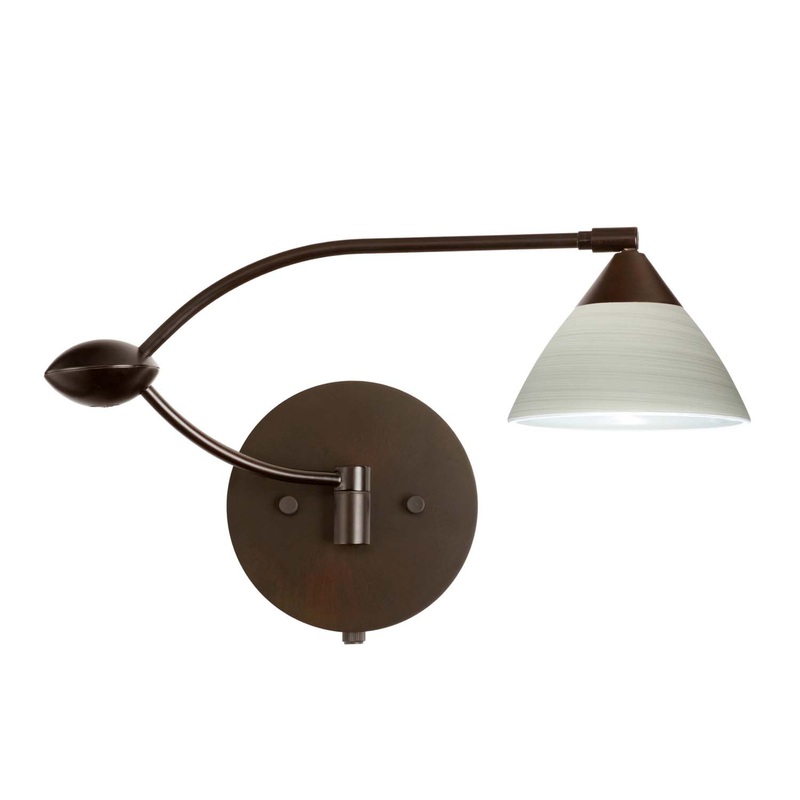 Besa 1WU-1743KR-BR Domi One Light Swing Arm Wall Sconce Bronze (Discontinued)