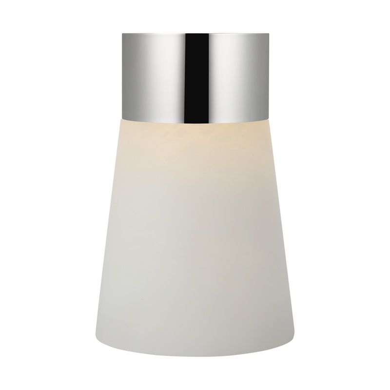 Caspe Alabaster 8 Rechargeable Table Lamp Polished Nickel