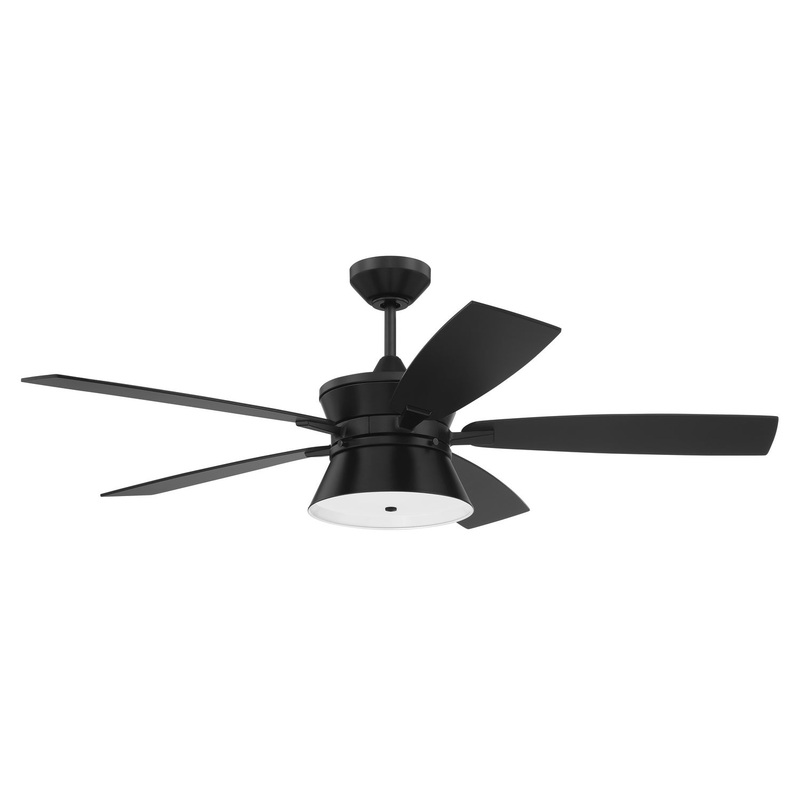 Craftmade DMK52FB5 Dominick 52″Ceiling Fan Flat Black