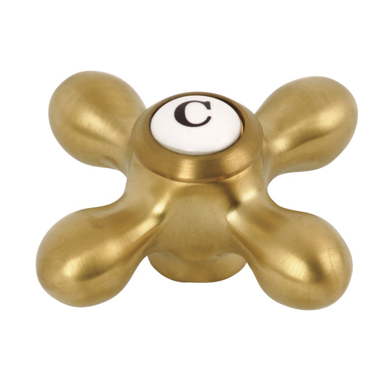 KSH3607AXC Cold Metal Cross Handle, Brushed Brass