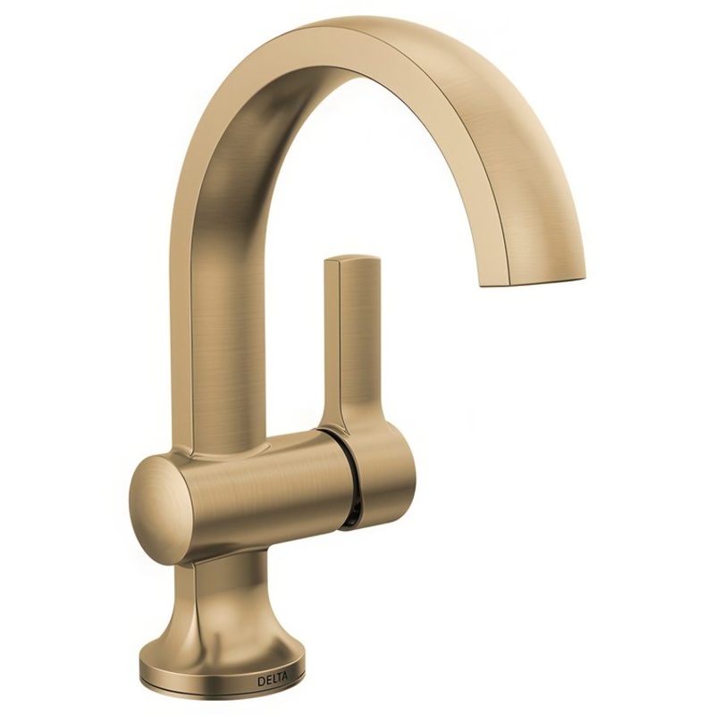 Lavatory Faucet Albion 2 to 6-1/16 Inch Spread 1 Lever ADA WaterSense Champagne Bronze 1.2 Gallons per Minute Deck Mount Pop-Up 1 Hole