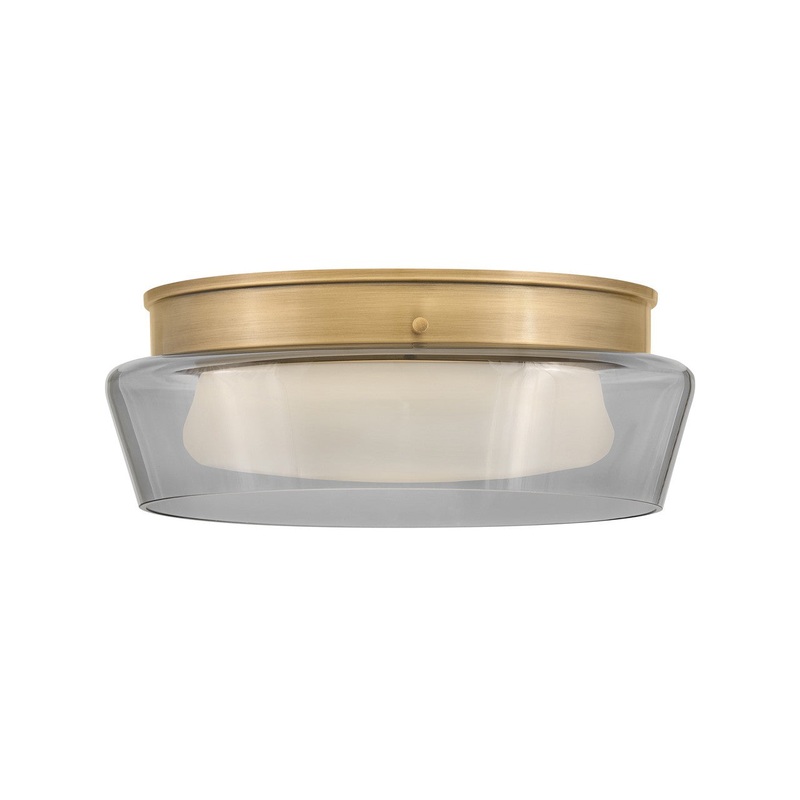 LED Flush Mount from the Demi Collection in Heritage Brass Finish by Fredrick Ramond