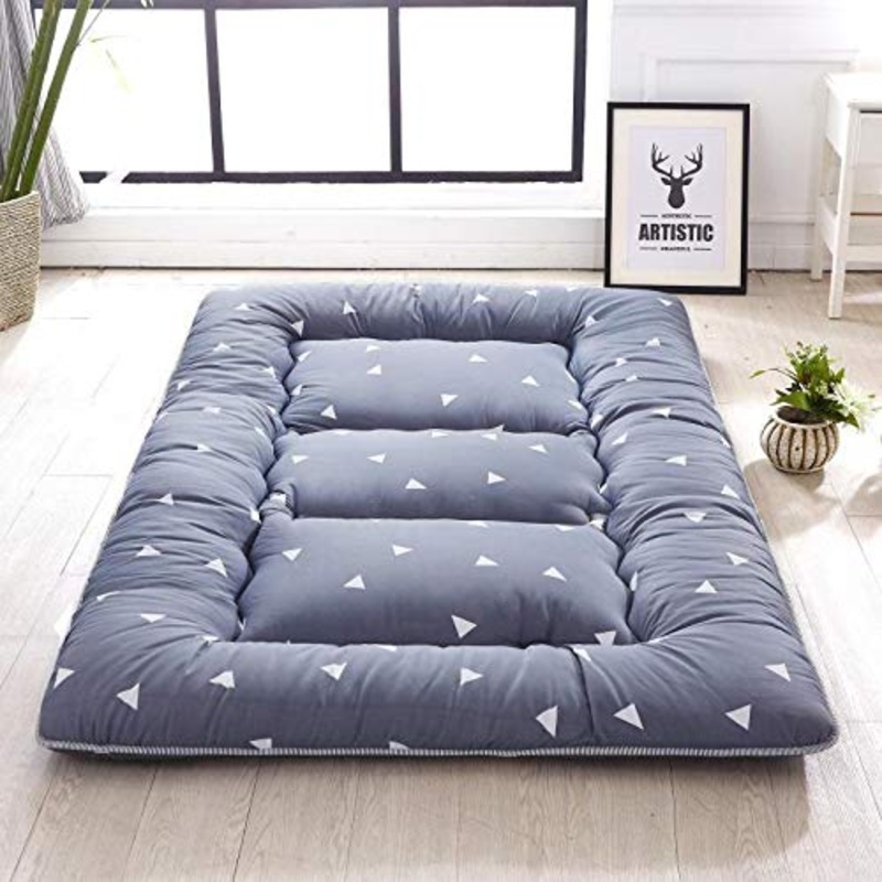 Materasso Futon Materasso da Pavimento Tatami Mat Materassino Pieghevole Materassi Futon Singoli Giapponesi,Grey-120cmx200cm