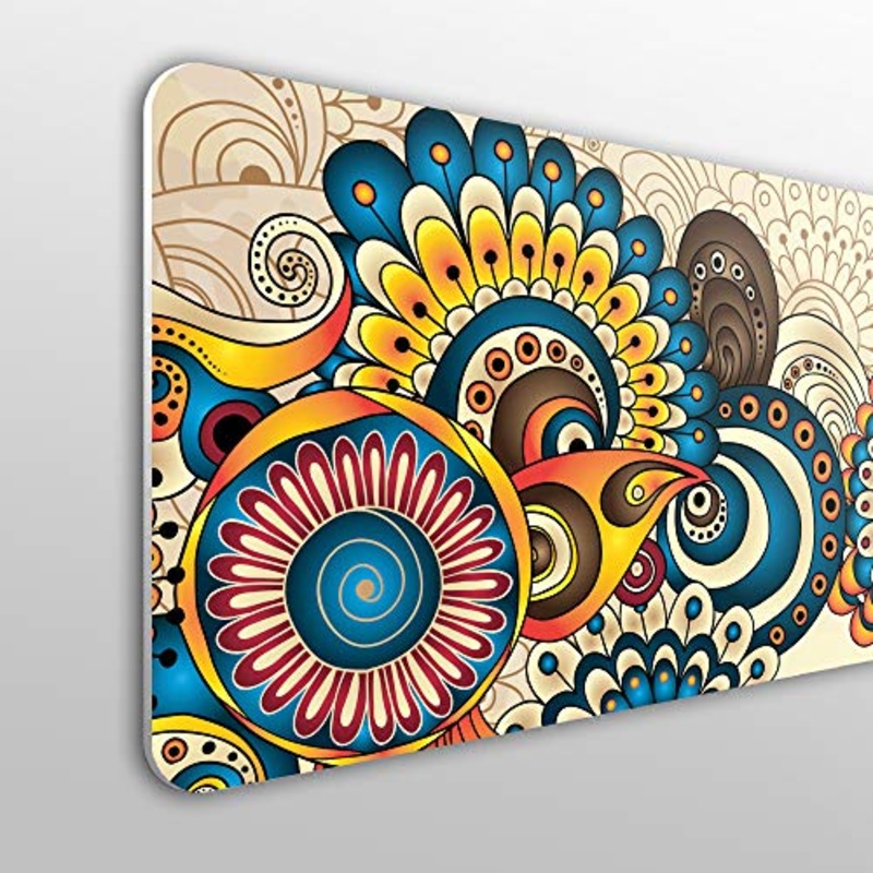 Megadecor – Testiera per letto in PVC, 10 mm, decorativa, economica Motivo floreale Mandala.