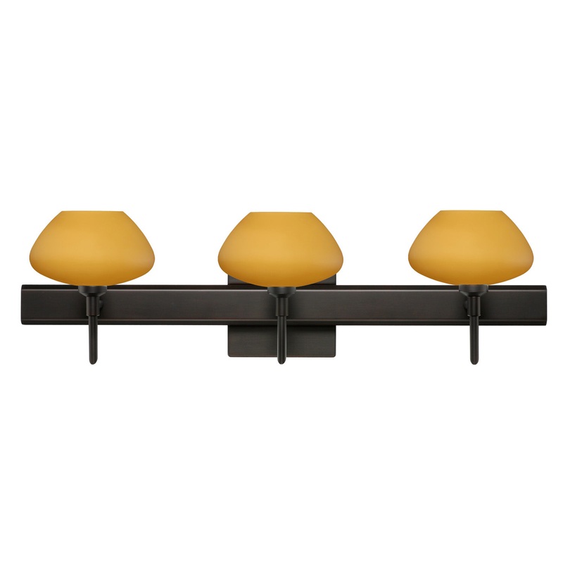 Three Light Wall Sconce from the Peri Collection in Bronze Finish by Besa