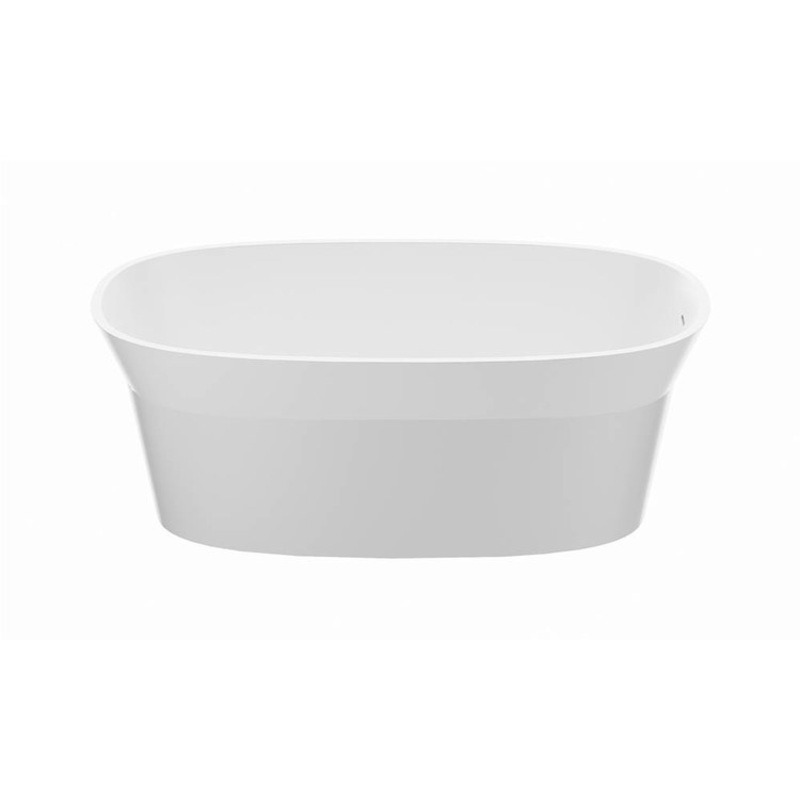 Air Tub James 59 x 30.75 Inch Freestanding Off-Center Drain Gloss White Oval