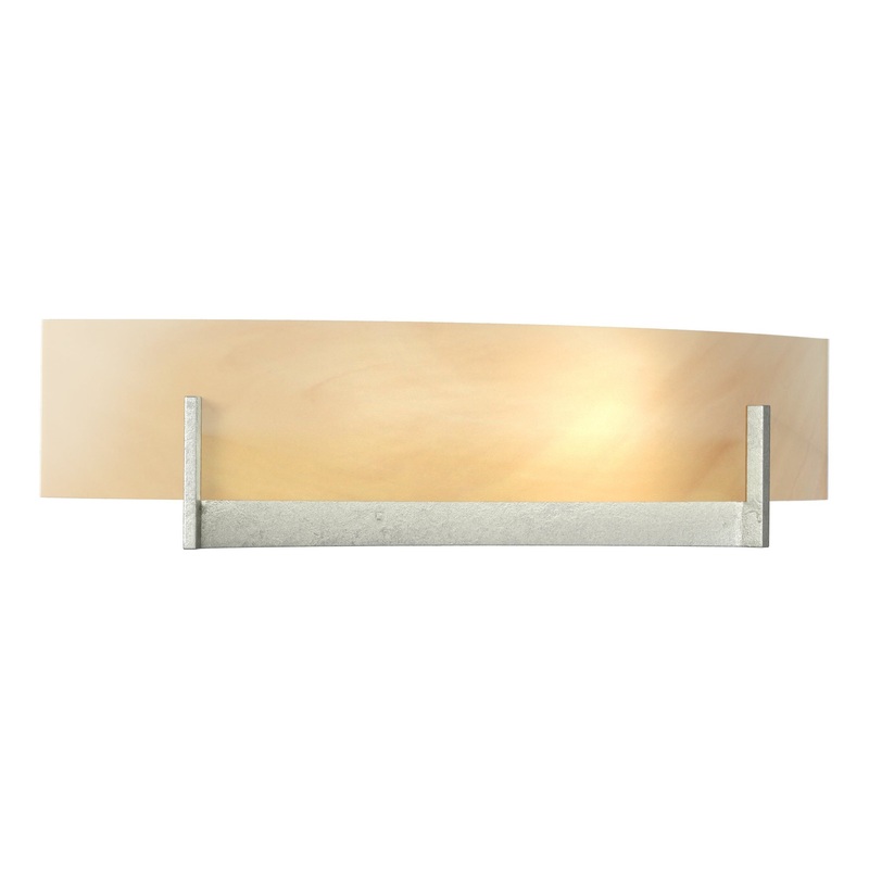 Axis Sconce Sterling Amber Swirl Glass (AA)