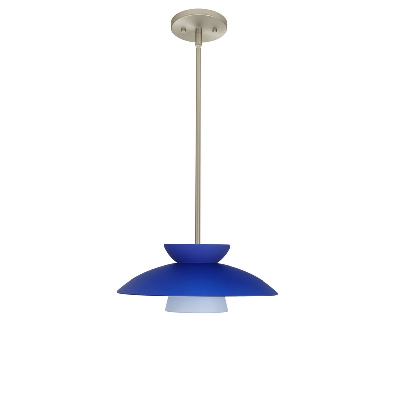 Besa 1TT-451323-LED-SN Trilo One Light Pendant Satin Nickel
