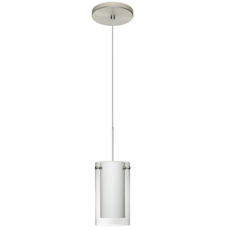 Besa 1XT-C44007-SN Pahu One Light Pendant Satin Nickel