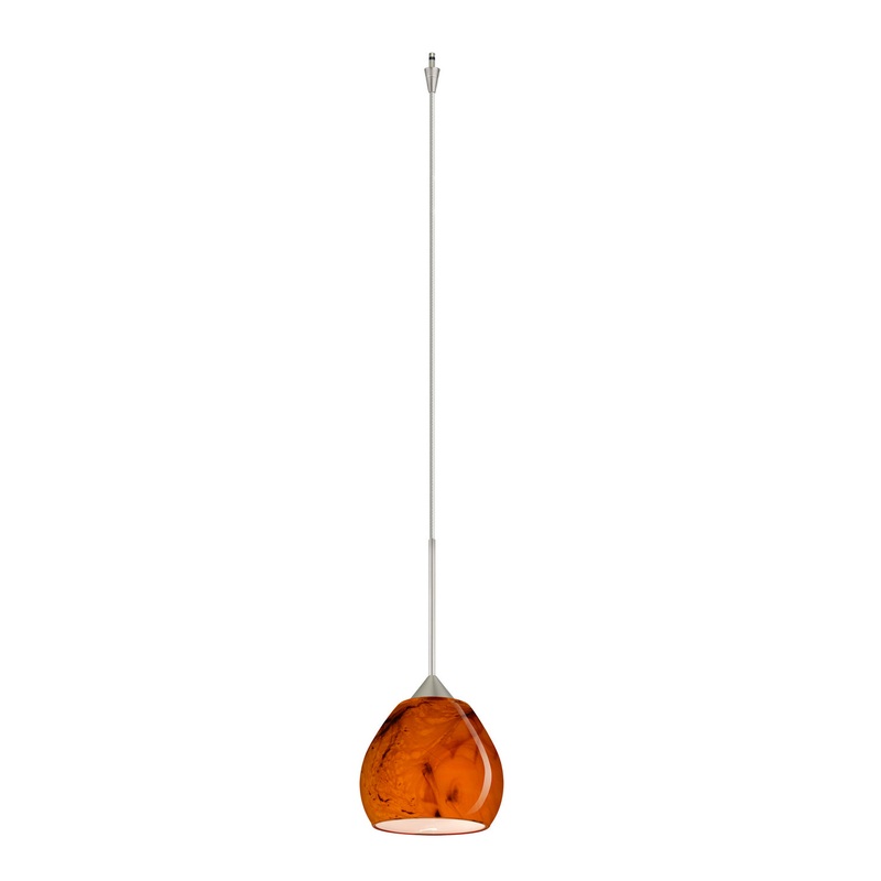 Besa XP-5605HB-SN Tay Tay One Light Pendant Satin Nickel
