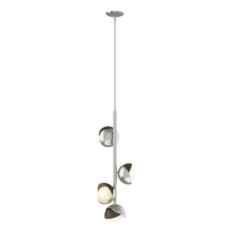 Brooklyn 4-Light Double Shade Vertical Pendant Sterling Bronze