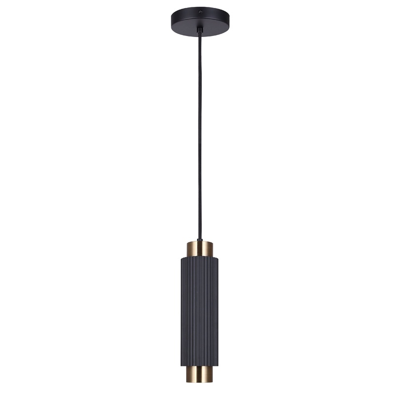 Cohen 1-Light Pendant Matte Black and Gold