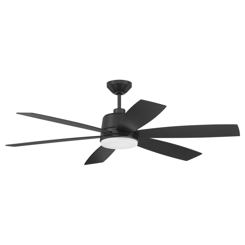 Craftmade HGN54FB6 Hogan 54″Ceiling Fan Flat Black