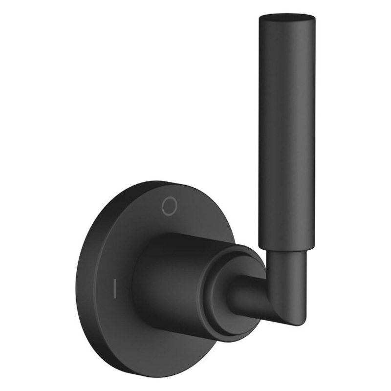 Diverter Trim TARA Wall Mount Concealed Two-Way with Shut-Off Function Matte Black 1 Lever ADA