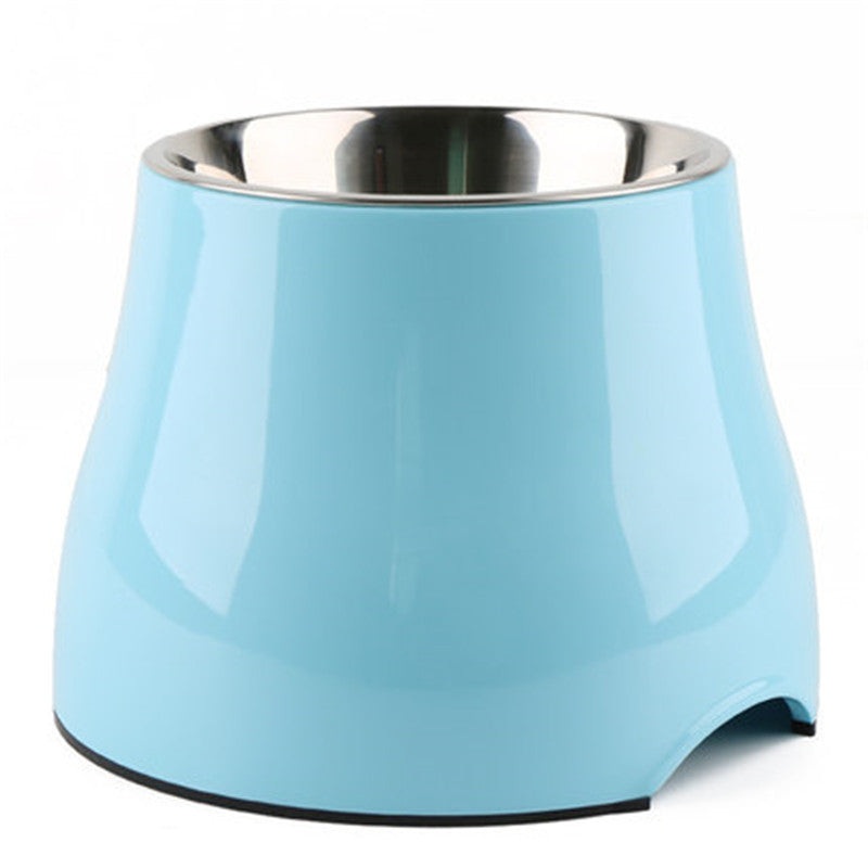 Elevated Pet Feeding Bowl with Stainless Steel Inner – Promotes Healthy Digestion & Reduces Neck Strain(blue)