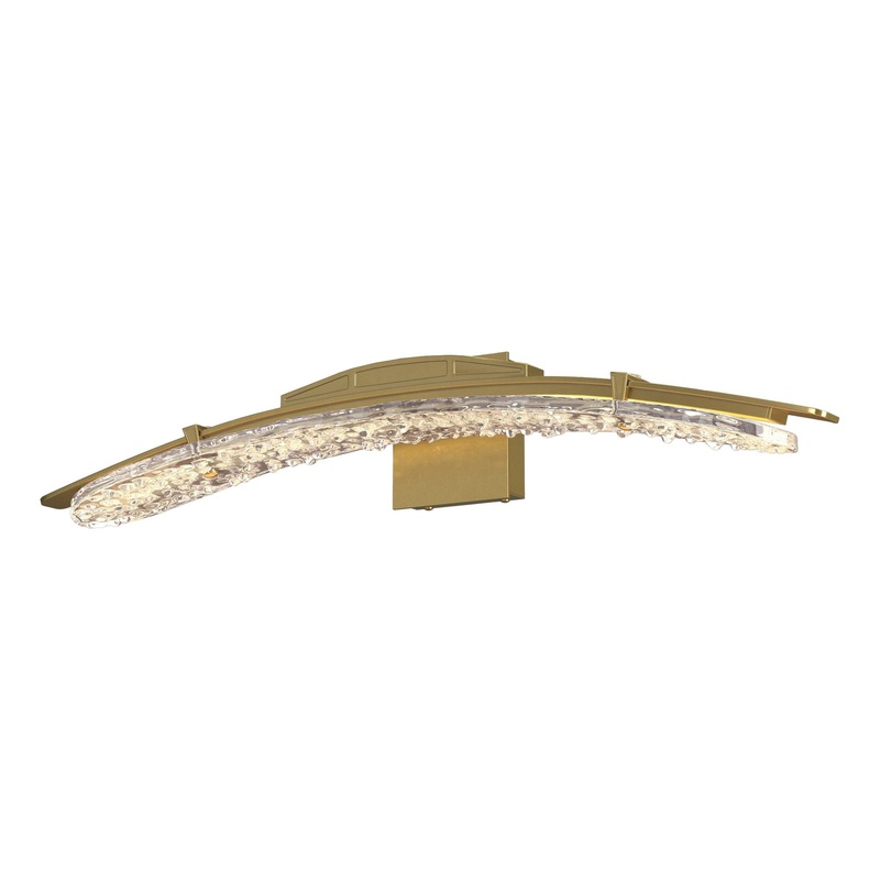 Glissade LED Bath Sconce Modern Brass