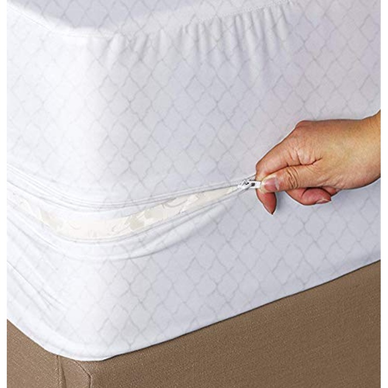 JENNY SESAL Coprimaterasso Matrimoniale/Singolo elastico con Cerniera Spugna Jersey (Singolo)