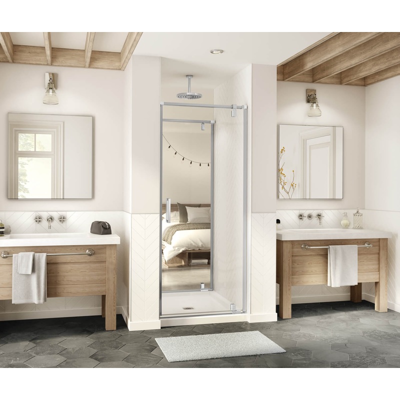 MAAX 137933-900-084-000 ModulR 2 32 x 78 in. 8mm Pivot Shower Door for Tunnel Installation with Clear glass in Chrome