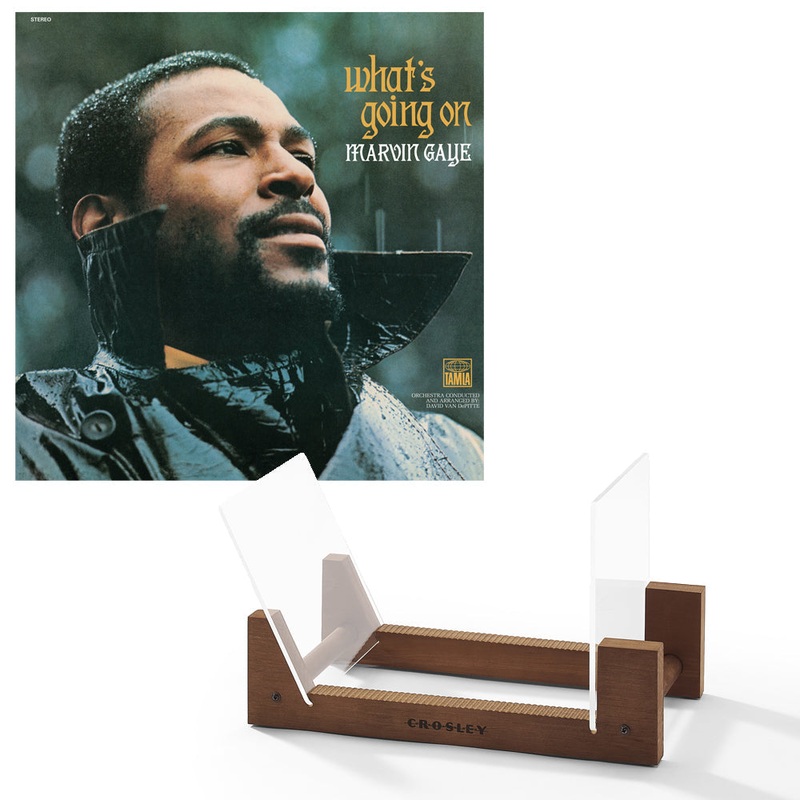 Marvin Gaye What’s Going On – Vinyl Album & Crosley Record Storage Display Stand