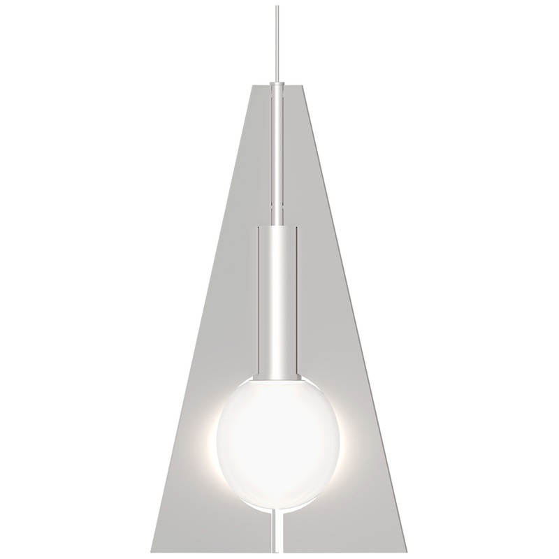 Mini Orbel Pyramid Pendant MonoPoint Satin Nickel