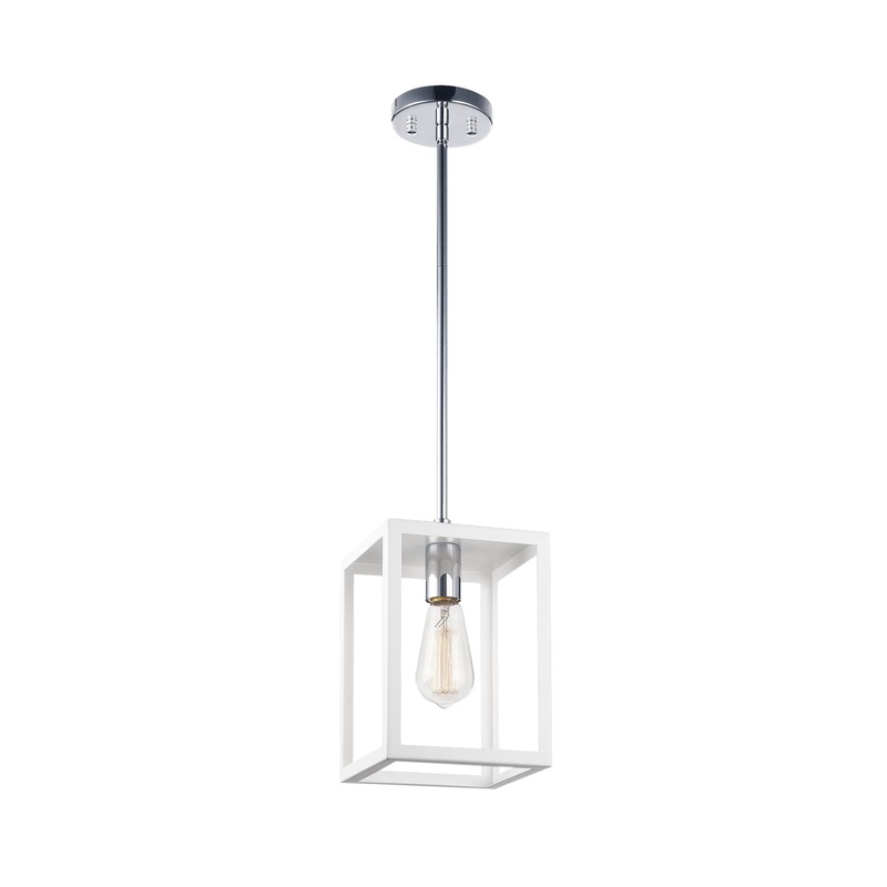 One Light Pendant from the Flare Collection in White Finish by Matteo Lighting