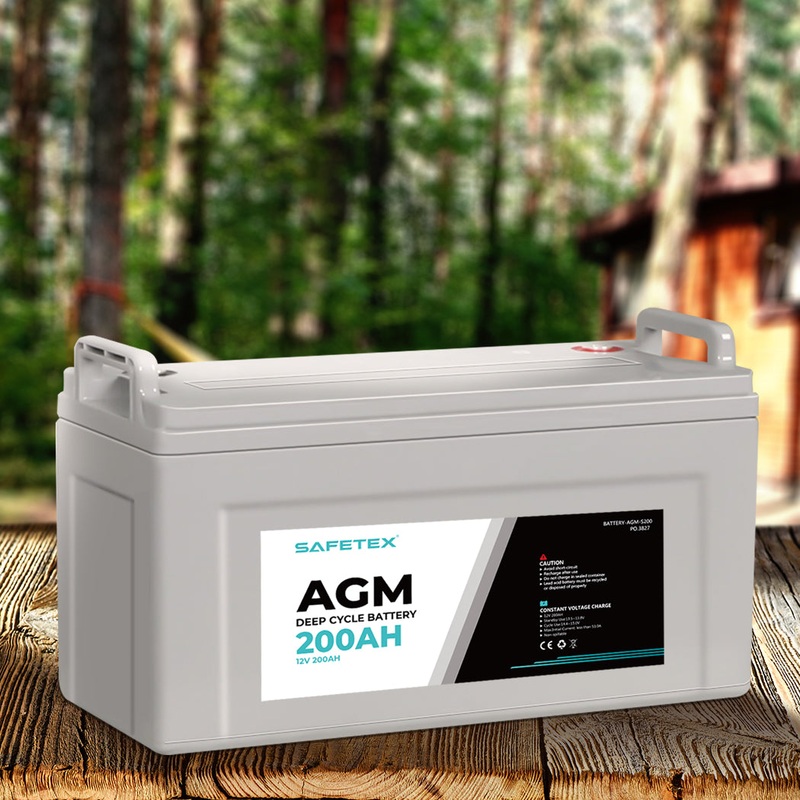 Safetex 12V 200Ah AGM Deep Cycle Lead