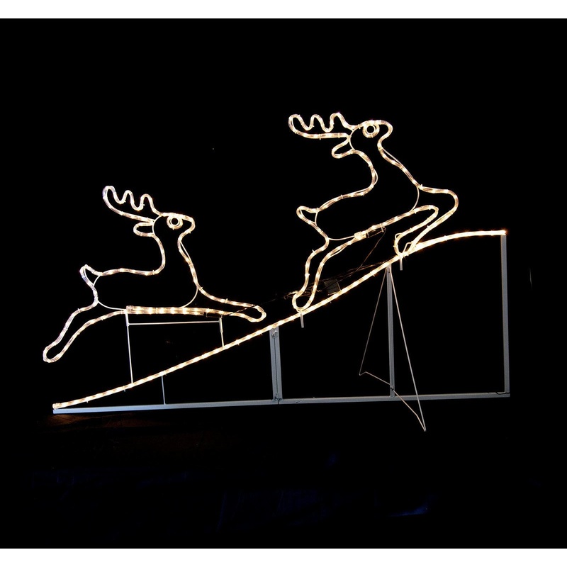 Samland Animated Running up Reindeer Rope Light for Christmas Decoration