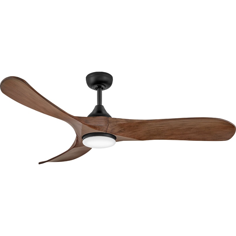 Swell Illuminated 56″ LED Smart Fan Matte Black / Walnut