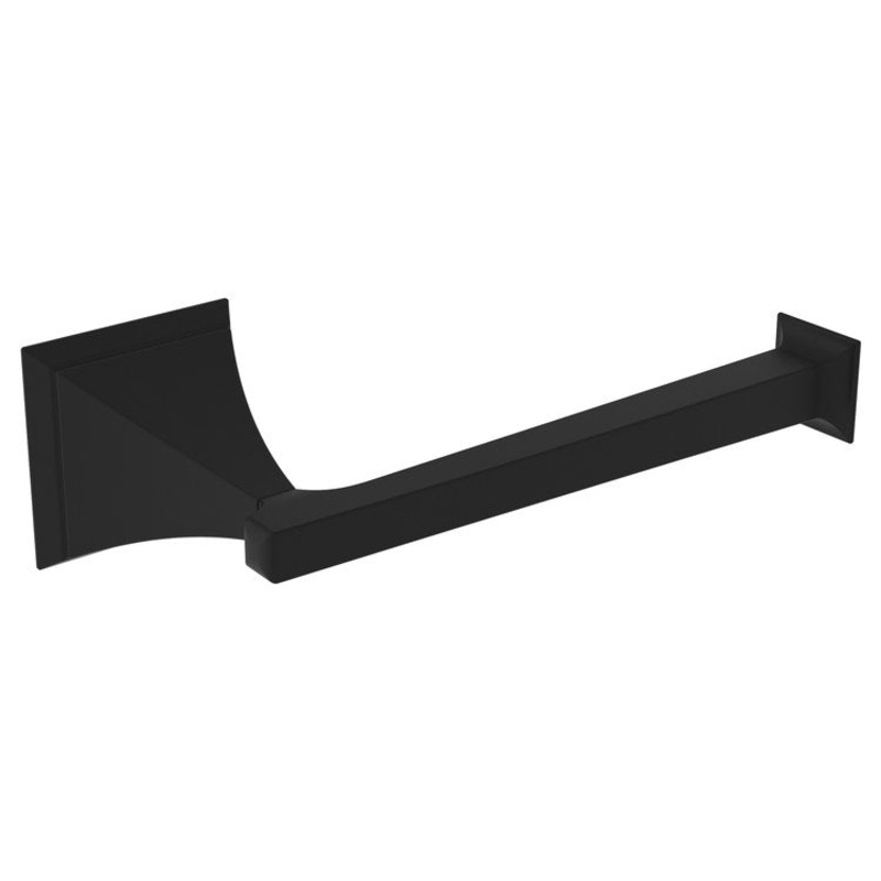 Toilet Paper Holder Joffrey Open Roller Flat Black Brass 7-5/7 Inch 3-2/3 Inch Wall Mount