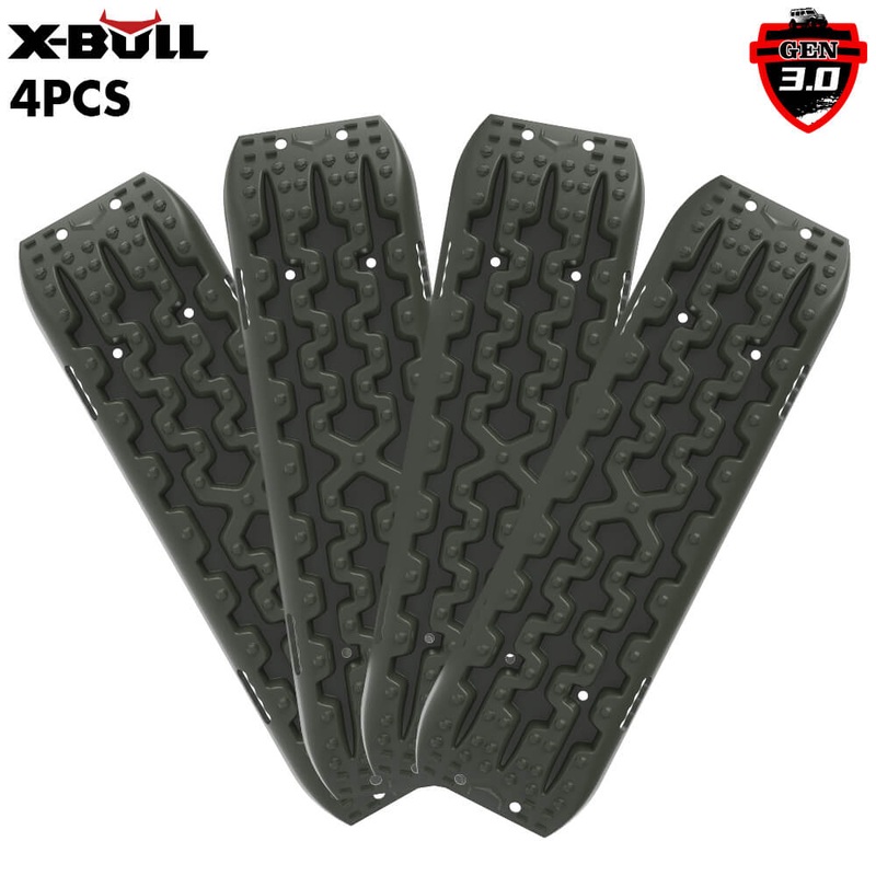 X-BULL Recovery tracks / Sand tracks / Mud tracks / Off Road 4WD 4×4 Car 2 Pairs Gen 3.0 – Olive