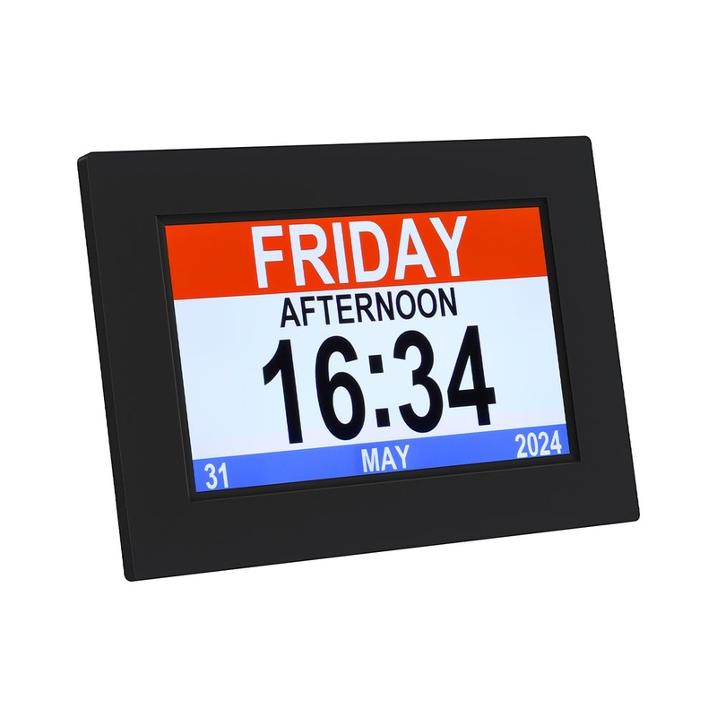 Artiss 8″ Digital Day Clock Calendar Alarm Black
