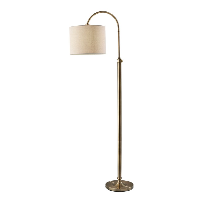 Barton Task Floor Lamp Antique Brass