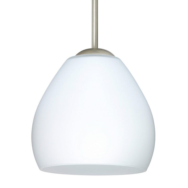 Besa 1BC-412207-MED-SN Besa Bolla Pendant One Light Pendant Satin Nickel