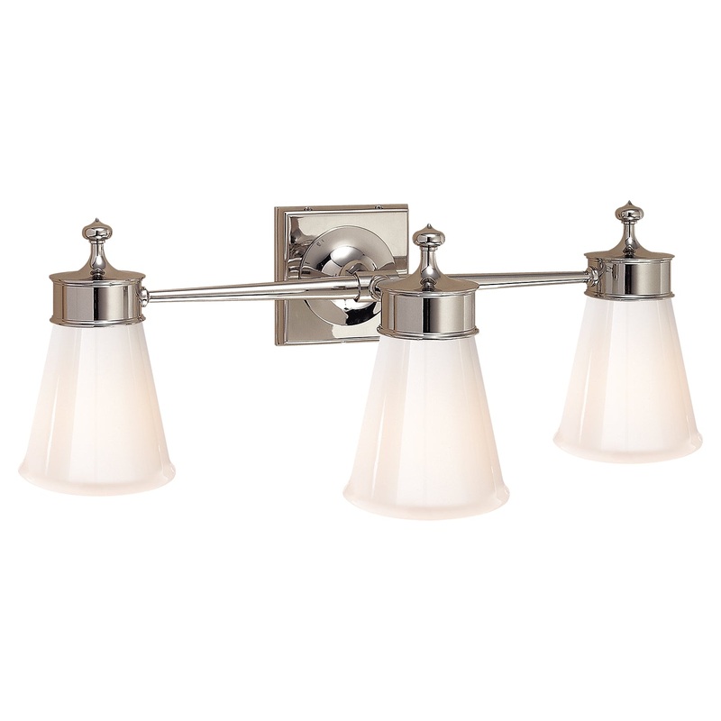 Three Light Wall Sconce from the Siena Collection in Polished Nickel Finish by Visual Comfort Signature