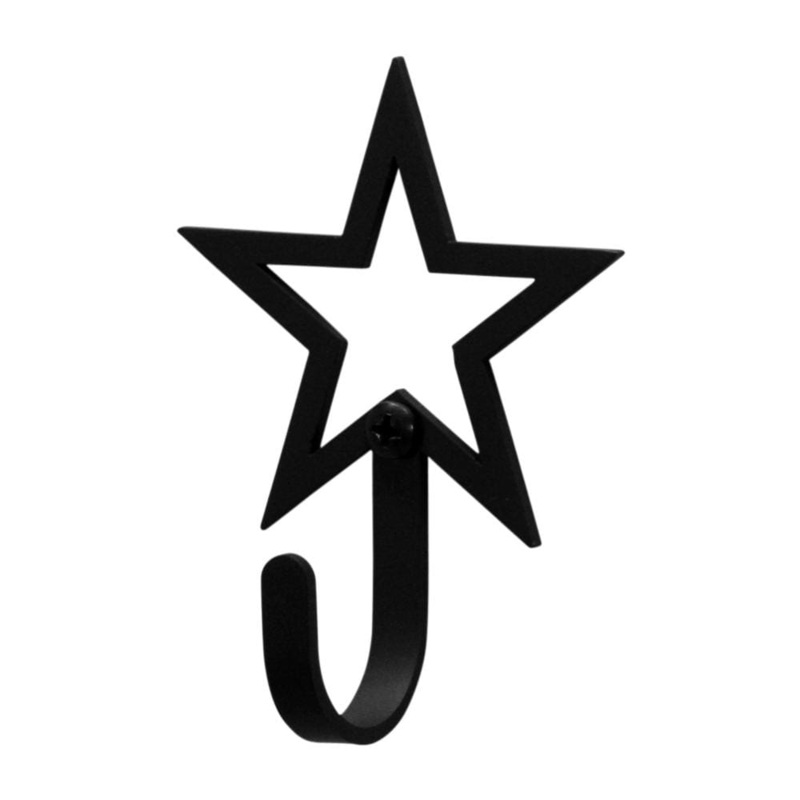 Village Wrought Iron WH-50-S Open Star Wall Hook Small