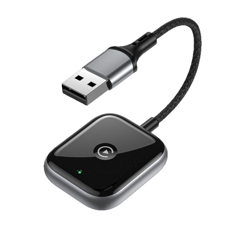 2-in-1 Wireless CarPlay & Android Auto Adapter – Plug & Play Dongle for Cars(Applicable to iPhone-Black)