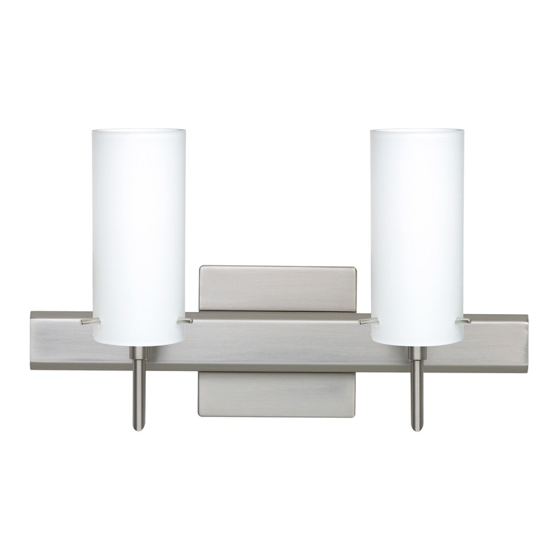 Besa 2SW-440307-SN-SQ Copa Two Light Wall Sconce Satin Nickel