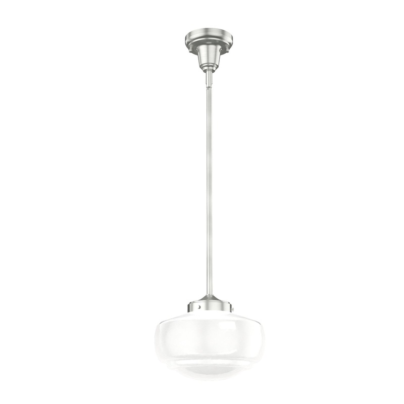 One Light Mini Pendant from the Saddle Creek Collection in Brushed Nickel Finish by Hunter