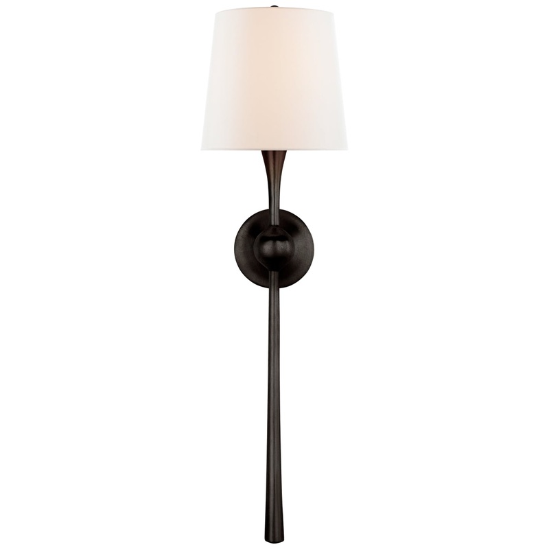 One Light Wall Sconce from the Dover Collection in Aged Iron Finish by Visual Comfort Signature
