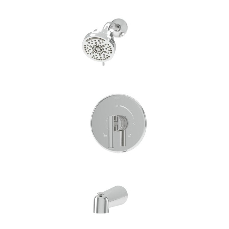 Tub and Shower Trim Dia 1 Lever Polished Chrome WaterSense ADA 1.5 Gallons per Minute