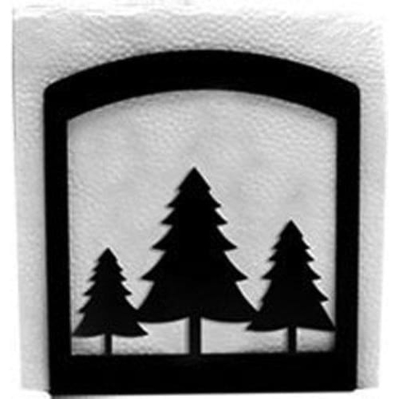 Village Wrought Iron NH-20 Pine Trees Napkin Holder