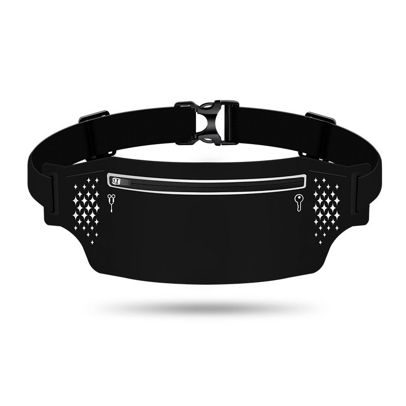 2 Pcs Black Lightweight Women’s Running Waist Bag – Splash-Proof Fitness Belt with Stretchable Phone Storage
