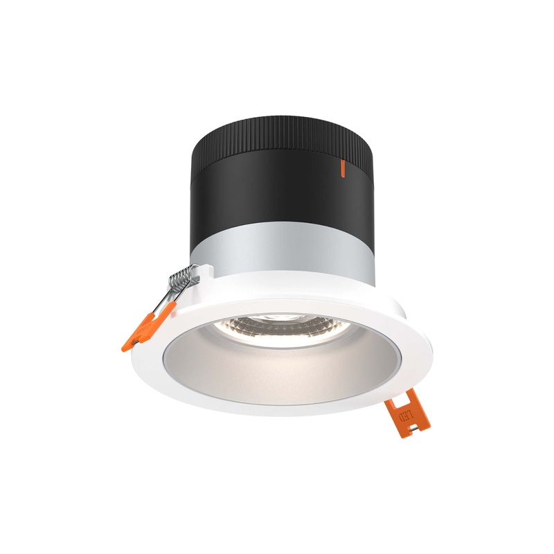 4″ Modular Downlight Alzak with White Trim 20 Degrees Regressed