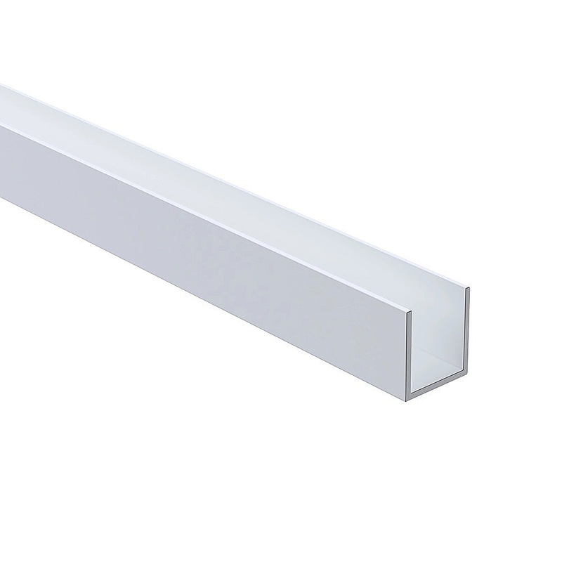70cm Frameless Glass Bath Screen with Wall Channel – White