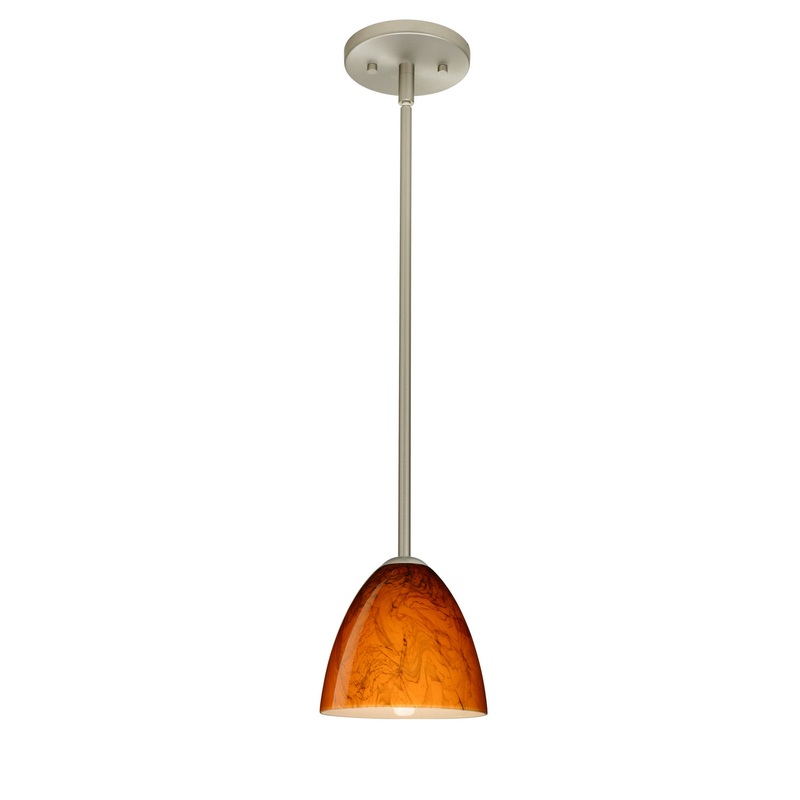 Besa 1TT-4470HB-LED-SN Vila One Light Pendant Satin Nickel