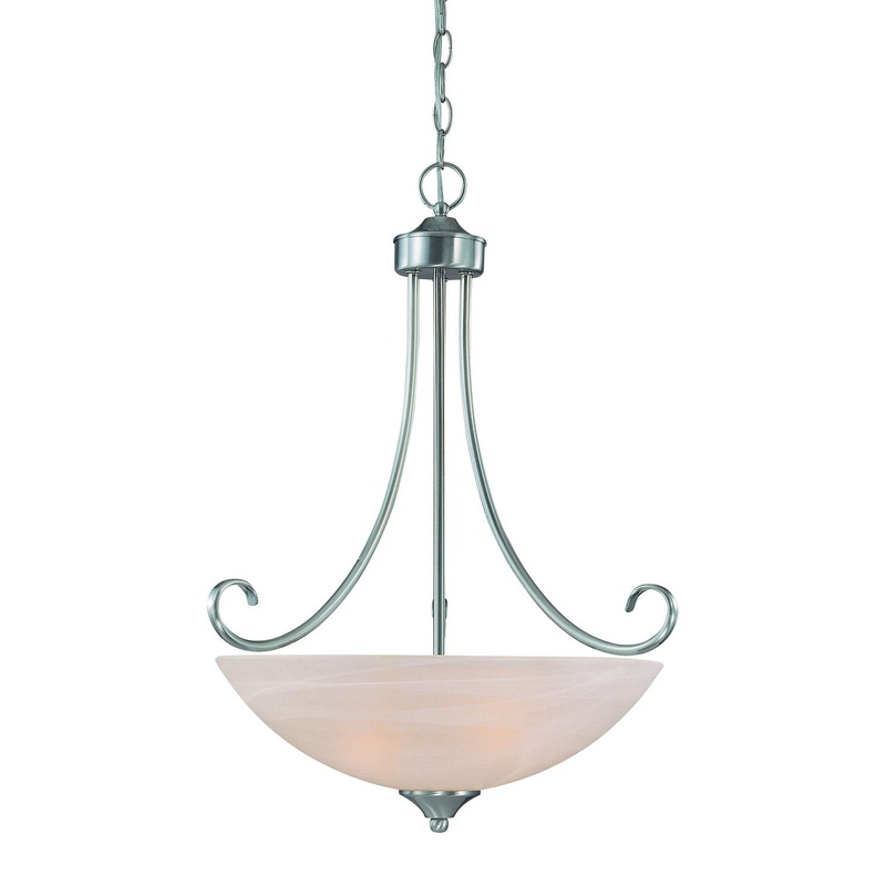 Craftmade 25323-SN Raleigh Three Light Inverted Pendant Satin Nickel (Discontinued)