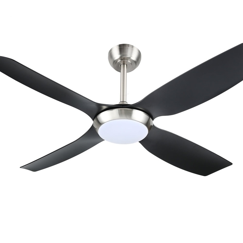 Devanti 52” Ceiling Fan DC Motor w/Light w/Remote Black